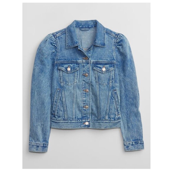 Gap Puff Sleeve Icon Denim Jacket - Picture 6 of 11